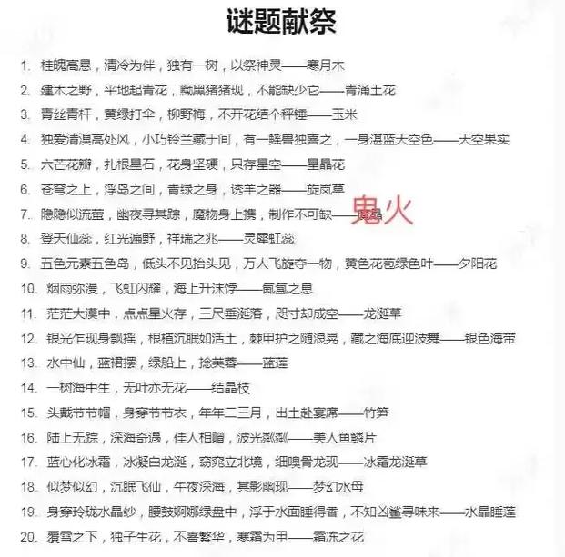 灵光文明斯芬克斯的谜语答案是什么-斯芬克斯的谜语答案一览