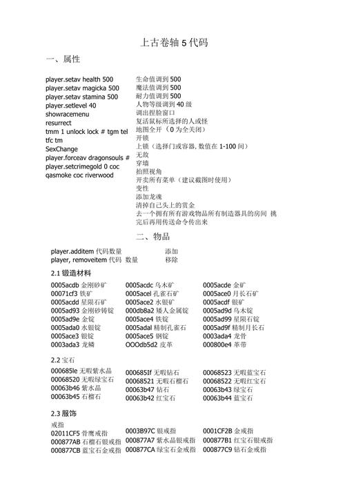 上古卷轴5首饰代码有哪些-首饰代码大全一览