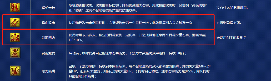 特殊技能