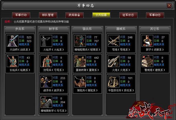兵种选择