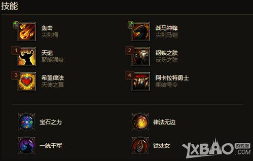 暗黑破坏神不朽圣教军技能搭配详解