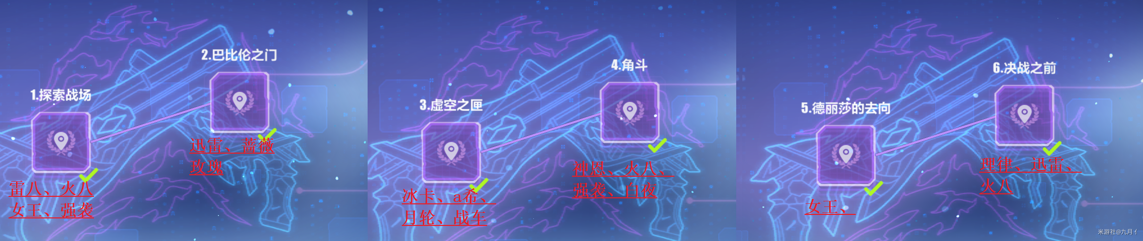 崩坏3雪狼小队修罗难度探索战场打法攻略