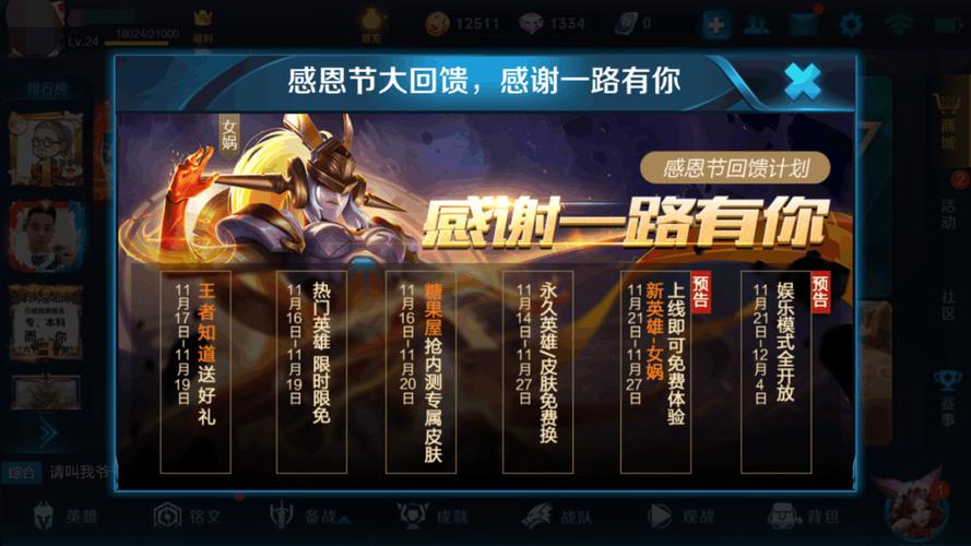 王者荣耀感恩有你登录送好礼活动有什么奖励