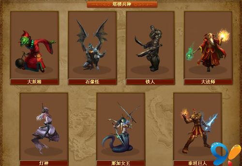 英雄无敌手游塔楼兵团有哪些