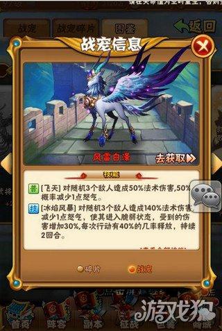 少年三国志战宠飞电狐属性介绍，少年三国志战宠召唤有什么用