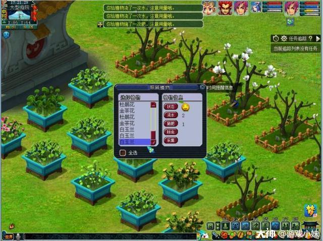 求梦幻西游庭院种树、种花攻略?