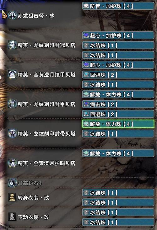 怪物猎人3G碎龙套都有哪些技能?