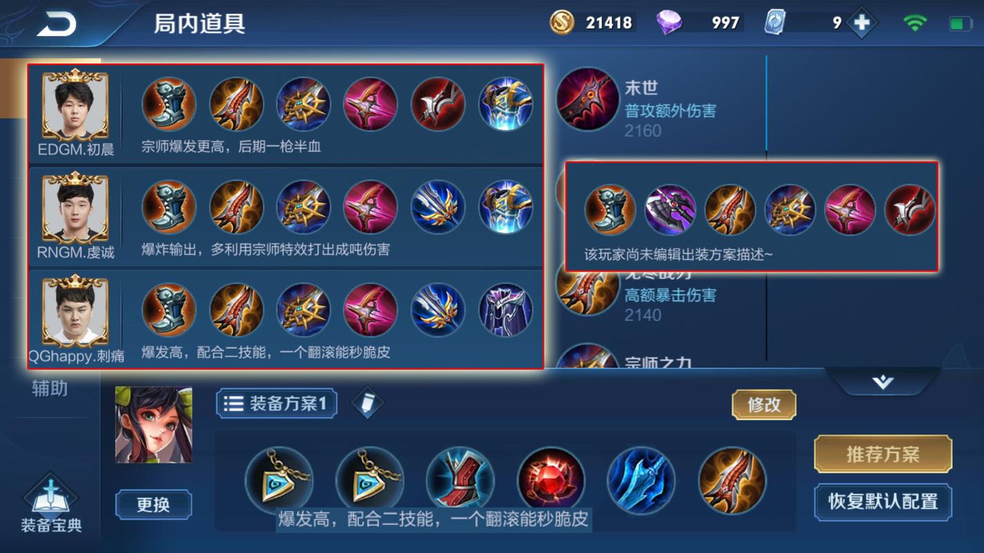 王者荣耀孙尚香出装