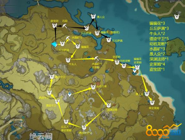 原神1.4挖矿路线图分享