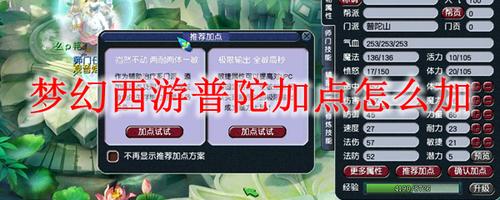 梦幻西游普陀山怎么加点