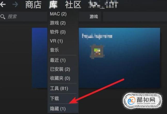 steam库隐藏了怎么恢复
