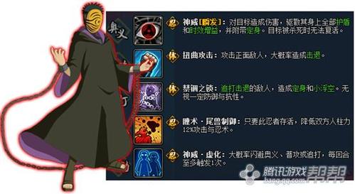 火影忍者手游神秘面具男技能展示分析