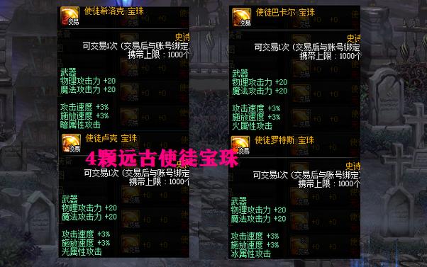dnf武器附魔宝珠暗属性强化的有哪些有哪些