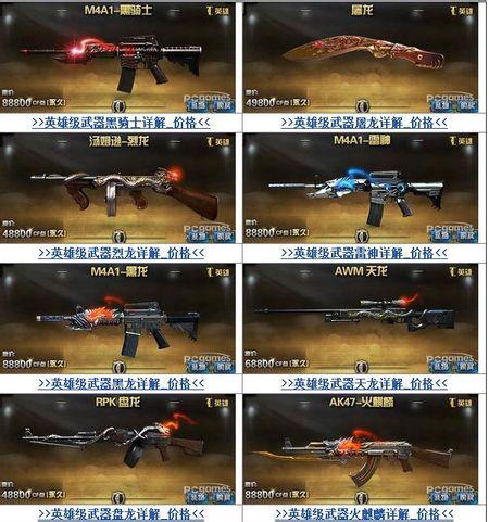 CF源英雄级武器和英雄级武器有什么区别