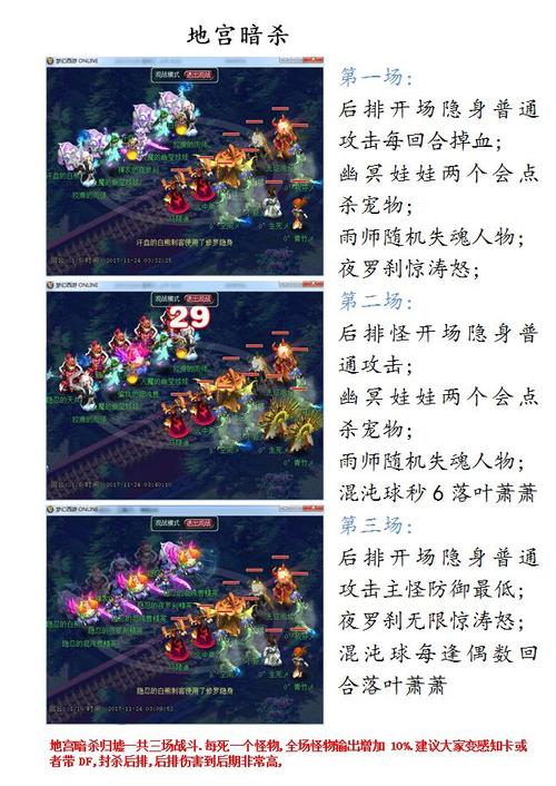 梦幻西游四星地宫同调打法顺序详解