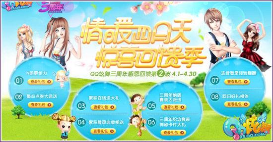 qq炫舞四月送什么2014
