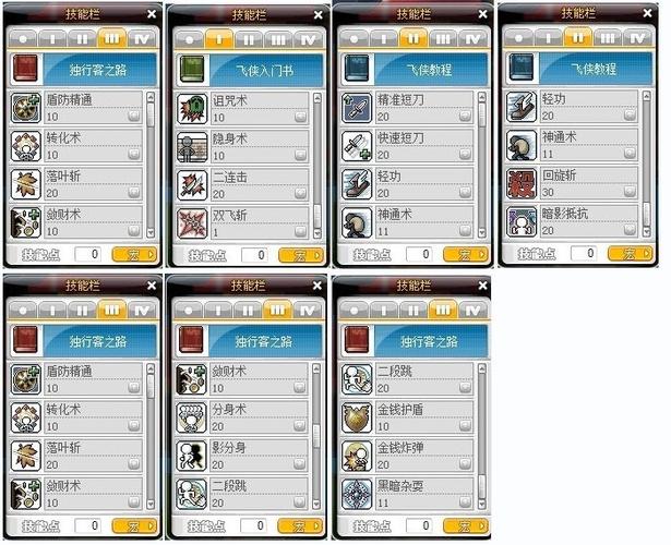 冒险岛刀飞技能加点和能力值加点