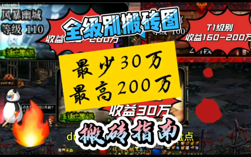 dnf2024哪里搬砖收益高-2024搬砖地图收益一览