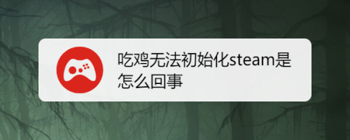 绝地求生无法初始化steam什么意思