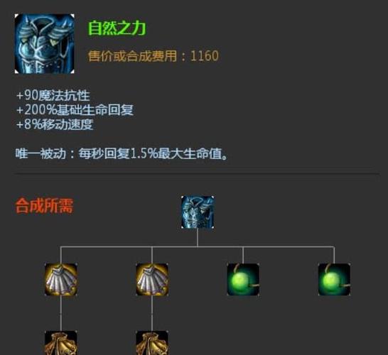 《英雄联盟》自然之力装备属性一览