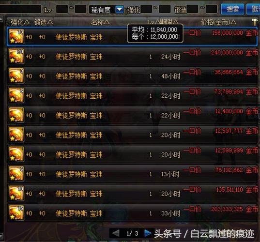 DNF有什么冰属性强化的宝珠?