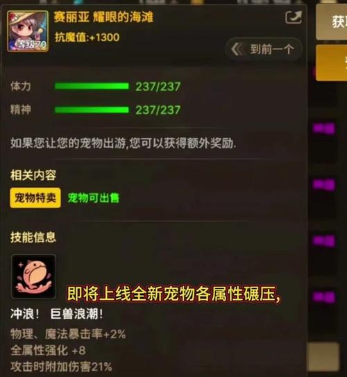 DNF最新所有宠物的技能?
