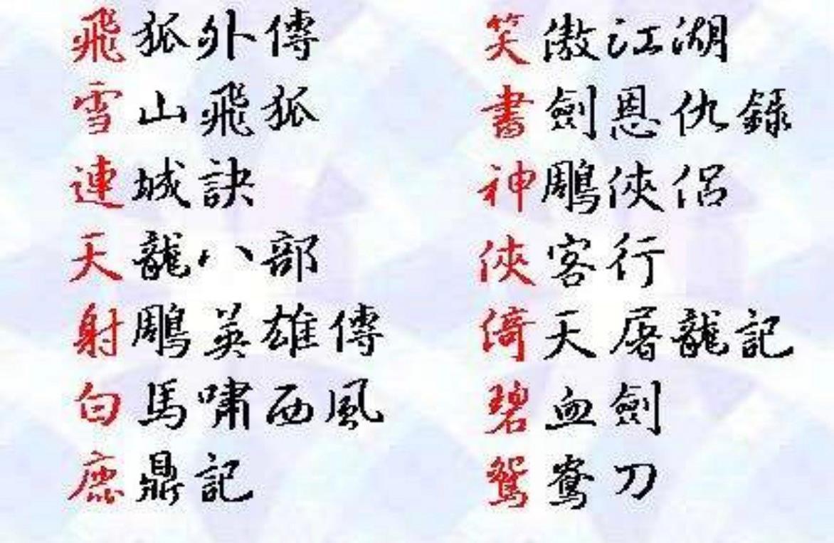 金庸武侠小说实力最强的十大门派是哪些?