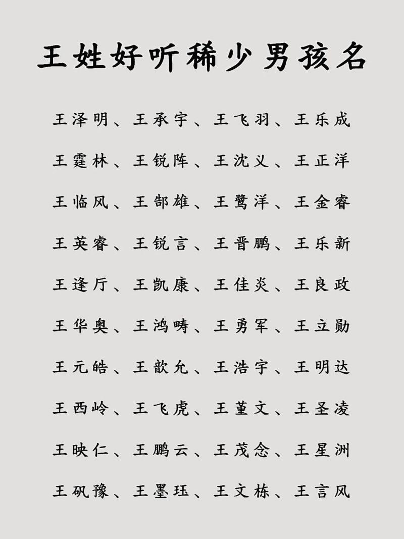 王姓有涵养的名字