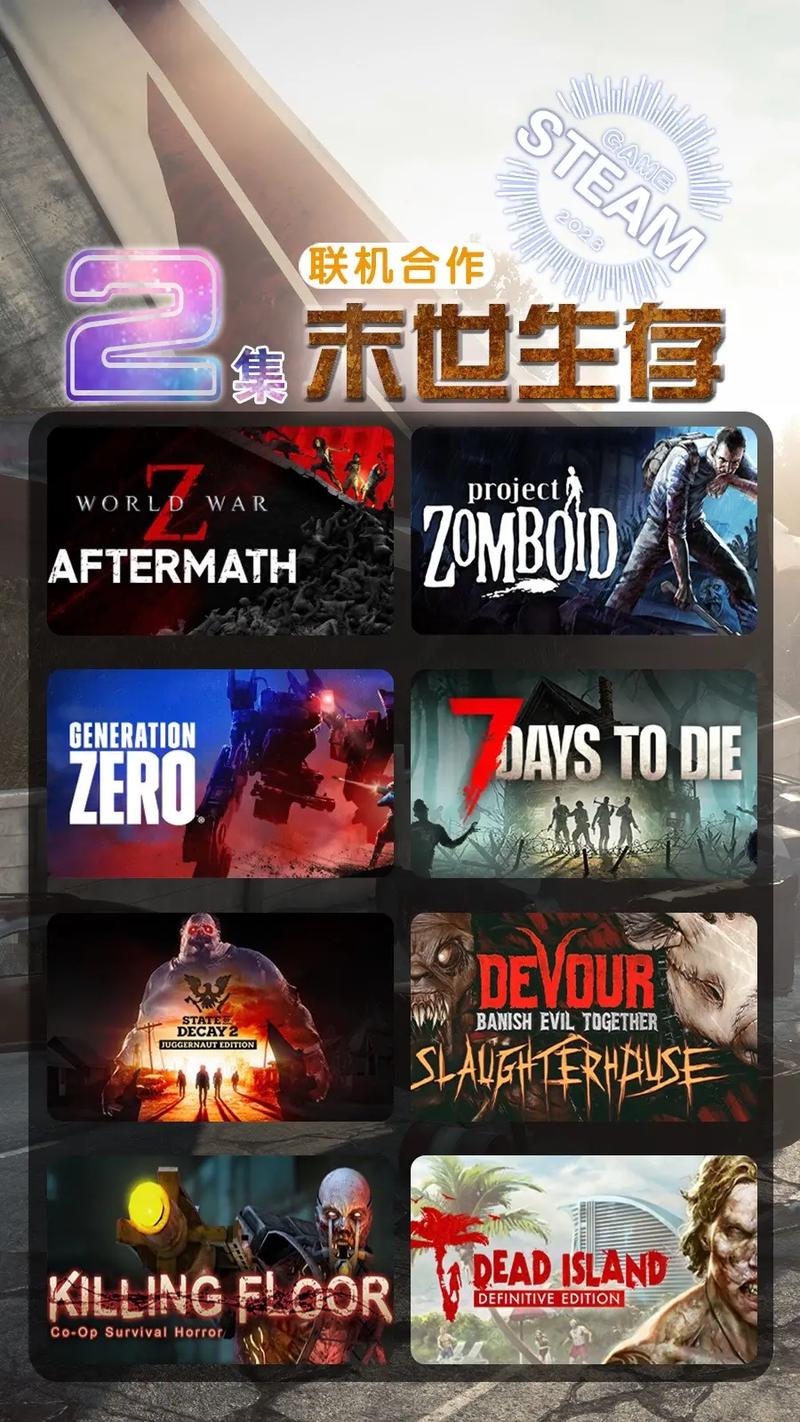 能推荐几个steam上的生存建造冒险丧尸类的游戏嘛?