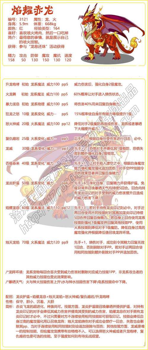 洛克王国赤焰飞龙的升龙咆哮是技能石么