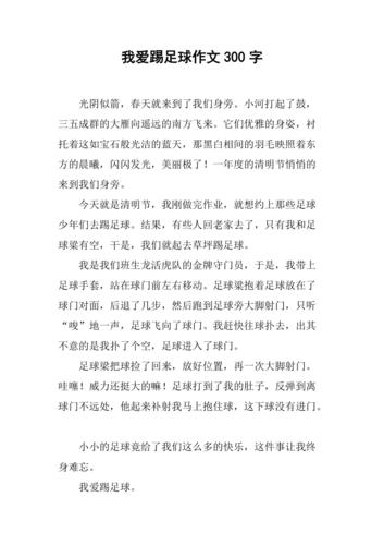 踢足球作文