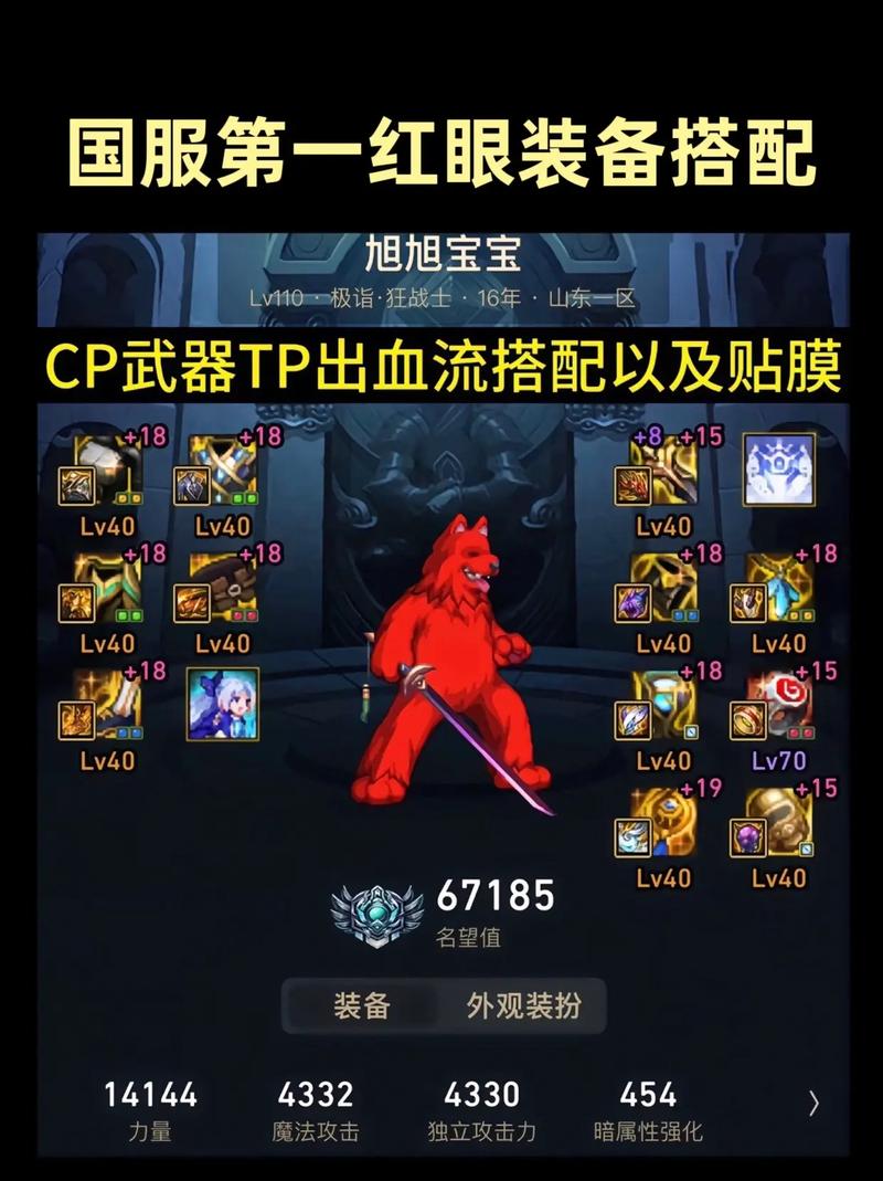 红眼应该带哪些装备?希望大神推荐下