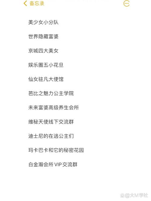 姐妹群名称大全