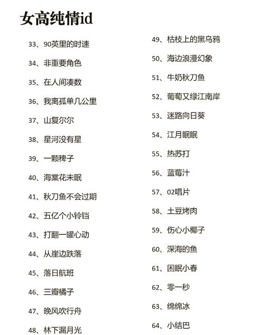 简约的游戏id名字有哪些?