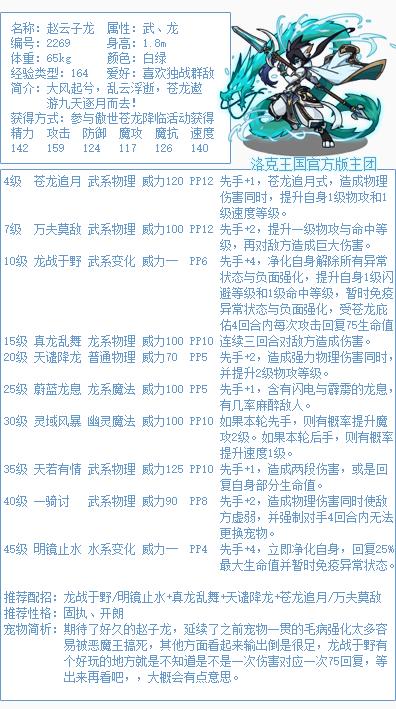 洛克王国白发路路技能表洛克王国白发路路