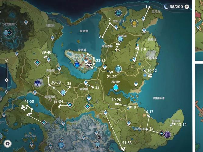 原神清水玉采集路线图