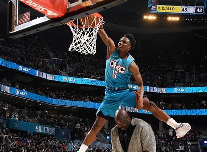 NBAlive扣篮大赛中怎样空中接力扣篮?