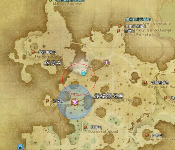 最终幻想ff14陈旧的野猪革藏宝图在哪