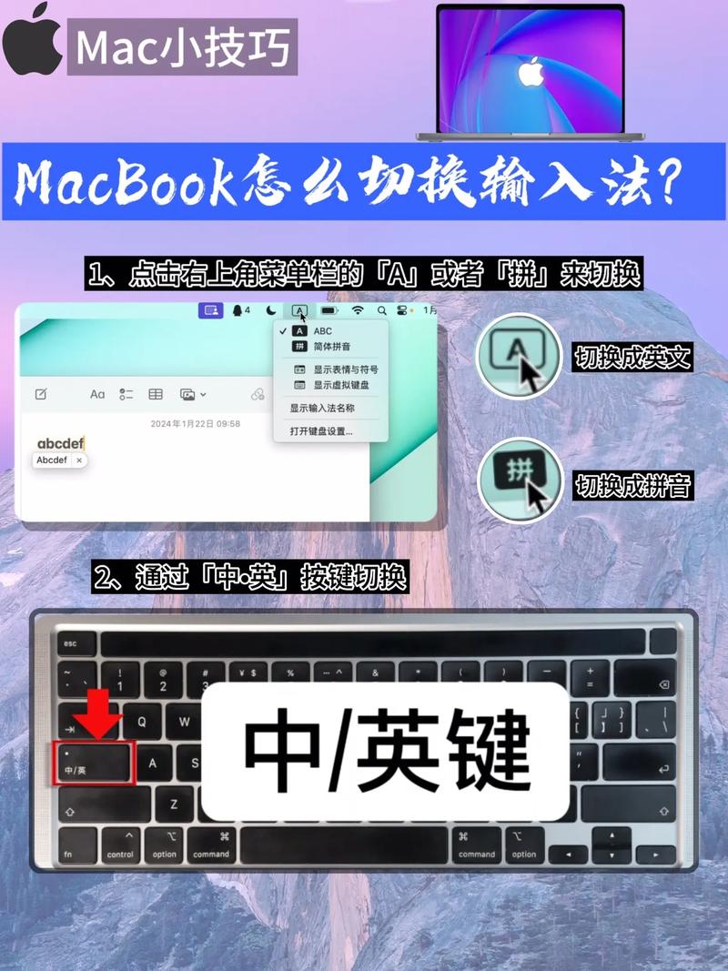 苹果电脑怎么输入中文?