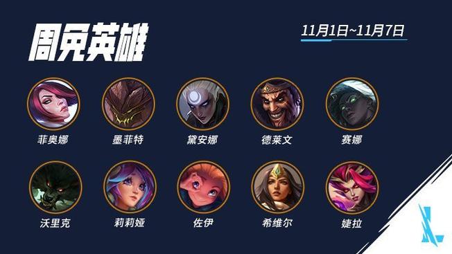 lol8月28日周免的是哪些英雄?