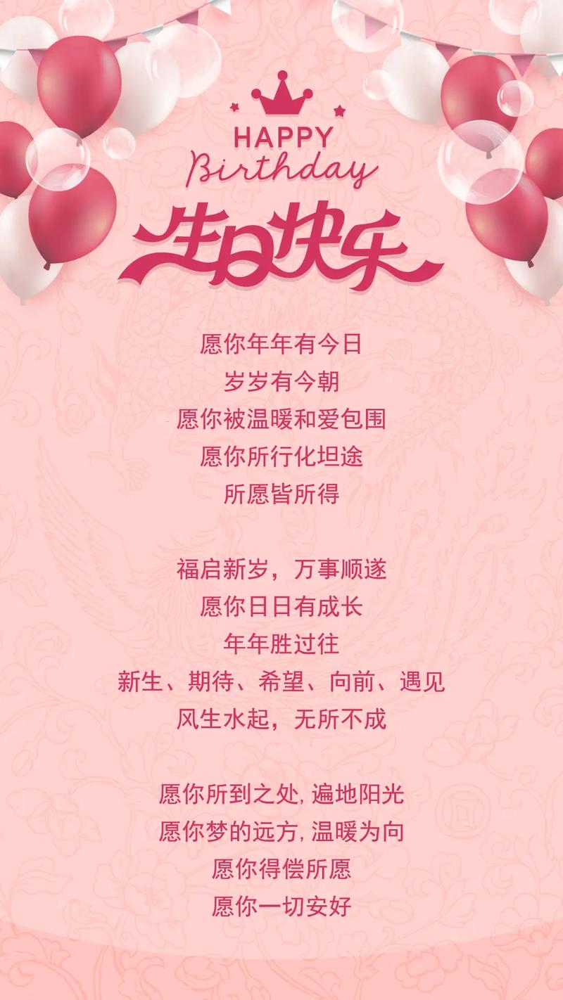 生日祝福语大全简短