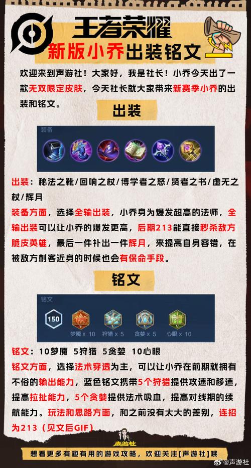 王者荣耀小乔六神装怎么出装