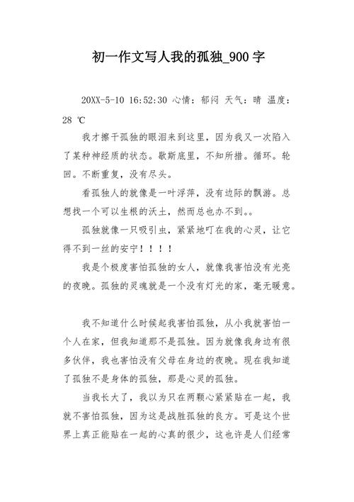 孤独中成功的作文