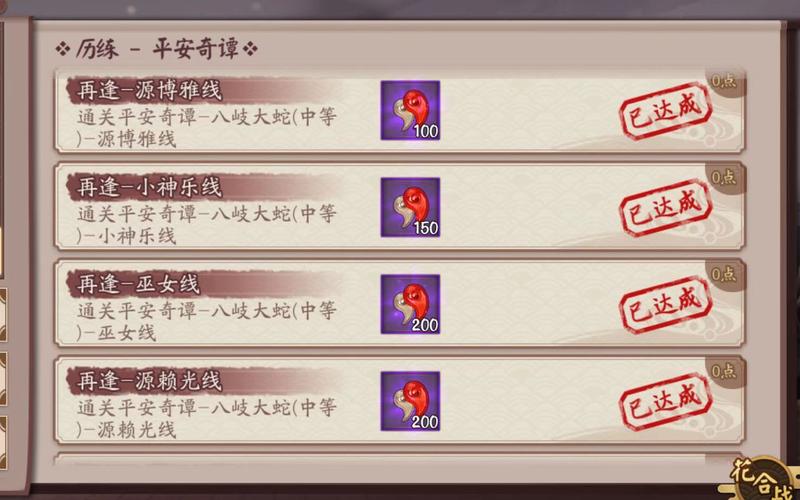 请问阴阳师平安奇谭有什么奖励吗?