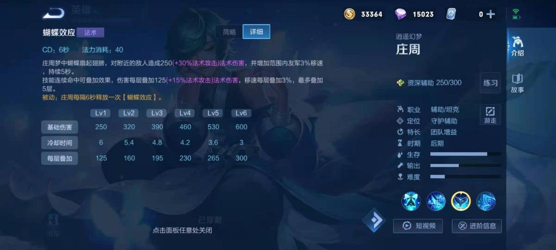 王者荣耀庄周出装、铭文、技能、技巧与玩法