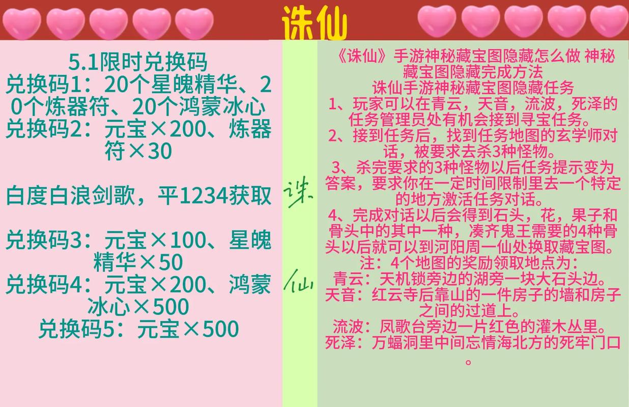 诛仙手游隐藏任务大全