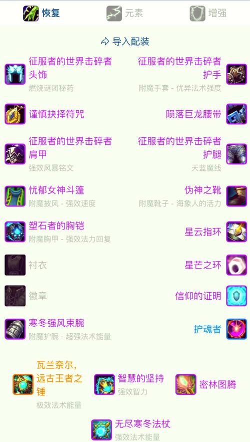 魔兽ZAM装备掉落列表