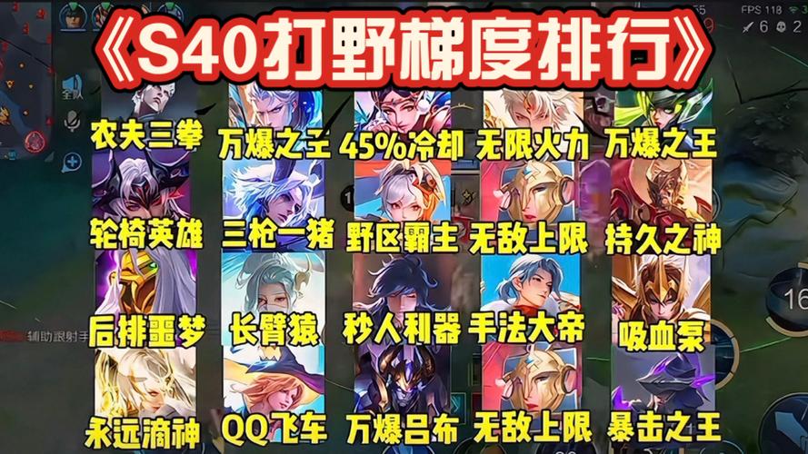 王者s40赛季发育路梯度