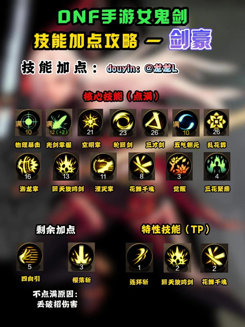 dnf剑豪刷图加点
