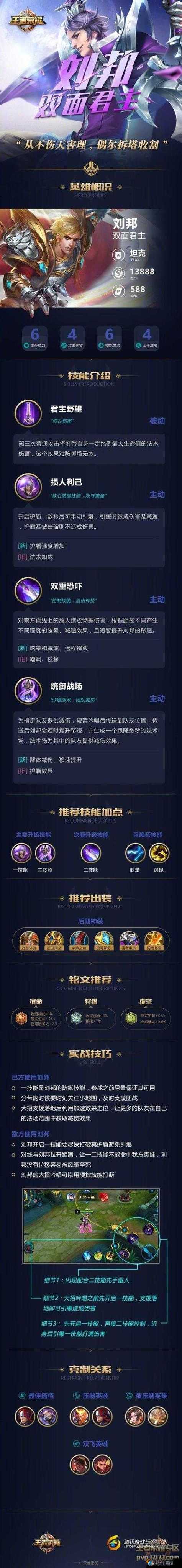 王者荣耀刘邦重做技能属性介绍